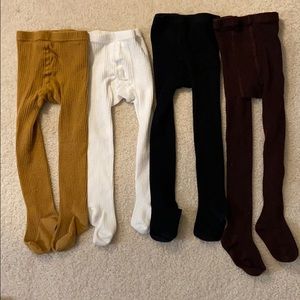 Girls Ribbed Tights